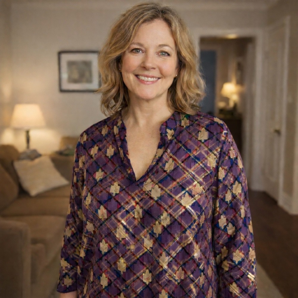 Tunic Top Purple Gold Size‎ 10